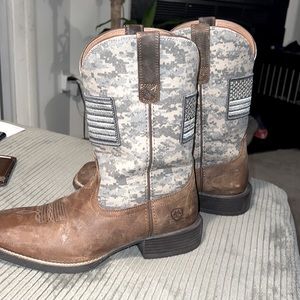 Ariat® Sport Patriot Wide Square Toe Western Boots for men.